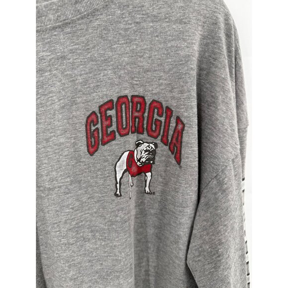 ‘47 Brand Womens Long Sleeve UGA Bulldogs T-shirt Size Small Grey Georgia NCAA - Picture 2 of 7
